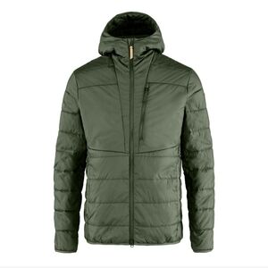 Fjallraven "Keb Padded Hoodie". Long Sleeve. Lightweight. Green. Men Size S.